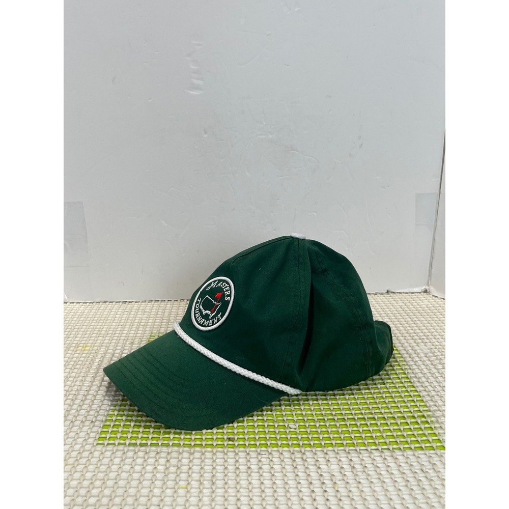 American Needle Masters Tournament Golf Hat Green Strap Adjustable GOOD